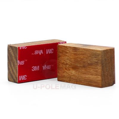 Nachhaltiges Holz Magnetmesser Halter für Wand STRONG Neodym Magnete Klebeband