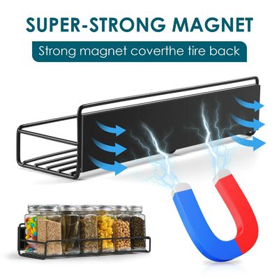 Trennbares Funktionsdesign Superstarkes 2-Schicht-Magnetgeschmacksmittelregal für Kühlschrank