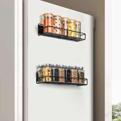 Trennbares Funktionsdesign Superstarkes 2-Schicht-Magnetgeschmacksmittelregal für Kühlschrank