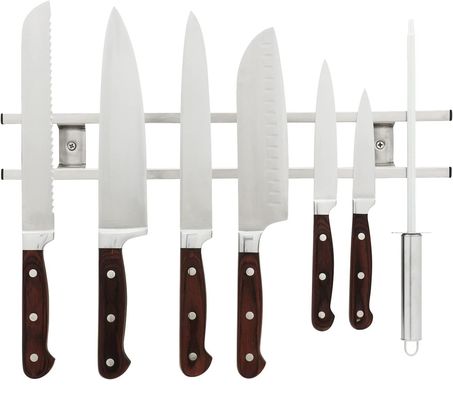 Moderne Küche Block Tube Edelstahl magnetische Messerhalter mit Hanger Haken