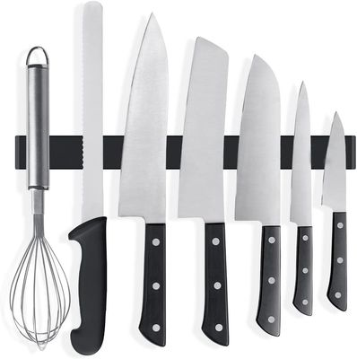 16 Zoll Matte Schwarz Silikon-Messerstreifen mit magnetischer Zugkraft Magnetmesserhalter