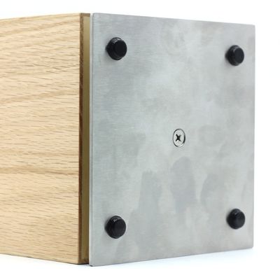 Nachhaltiges 300x150x150mm Vierseitiges Magnetmesser-Block 360 Drehbares Holzmesserhalter