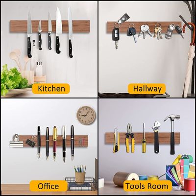 Magnetische Messerhalter aus Walnussholz für die Wand