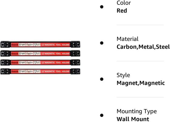 18 Zoll Magnetwerkzeugstange Set A3 Ferrit Magnet Material für organisierte Garagenlager