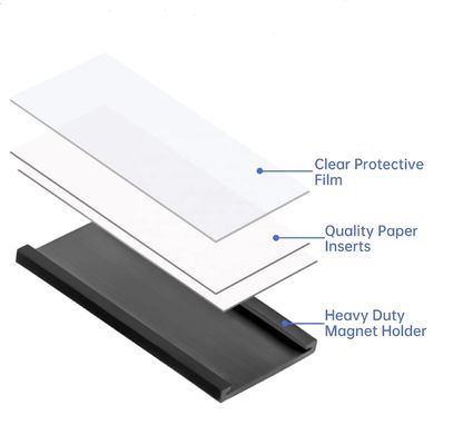 Funktionale Konstruktion Magnetische C-Profil-Kanal-Etikettenhalter für Metallregale und -regale