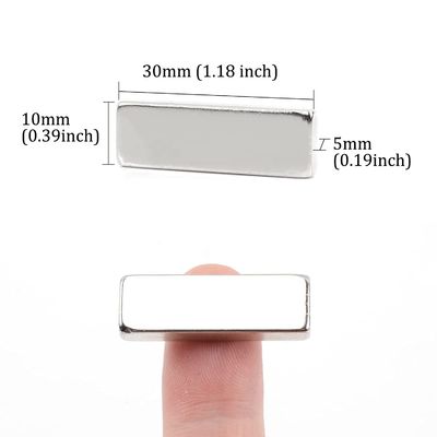 F30x10x5mm Industrie-Magnet N52N35 Superstarke rechteckige Balkenmagnete für Heimwerker