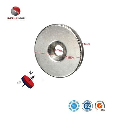 Rare Earth Hohlkreisscheibenmagnet N52 mit Countersunk Hole 10 und ±10% Toleranz