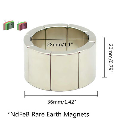Hochtemperaturschwerer Neodym-Magnetsegment für Industriemotor/Generator-Bogenform