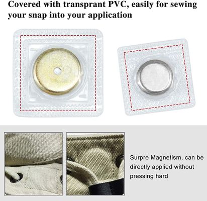 Industrie-Magnet versteckte Nähte PVC unsichtbare magnetische Schließknöpfe mit Zinkbeschichtung