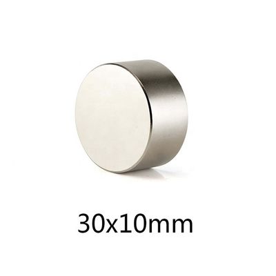 Kraftvoller Seltene Erden-NdFeb-Magnet Permanent N52 Achsalkreisförmig Neodym-Magnete D30x10mm