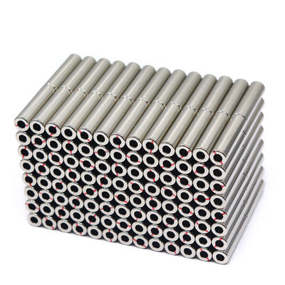 Schneidedienst Maßgeschneiderter Permanenter axial diametral magnetisierter N52 Neodym-Magnet-Hohlzylinder
