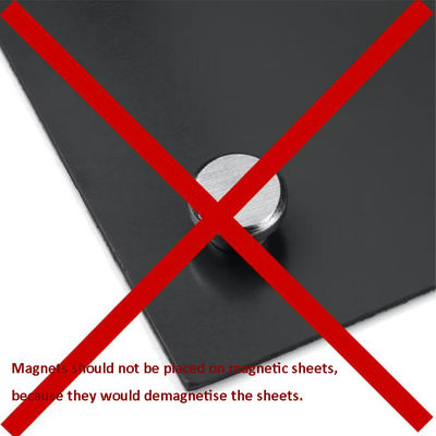 80°C Stärkste Flexible Gummi NdFeB Neodym Magnetische Bleche Toleranz ±10% A4 Größe