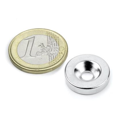 Neodymiummagneten aus Verbundwerkstoffen Industriefestigkeit Runde Scheibenmagnete mit Gegensenkloch