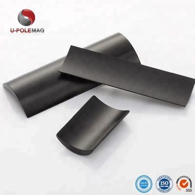 Maßgeschneiderte Größe ARC NdFeB Magnet Beschichtung Schwarze Epoxy Neodymium Segment Magnete für Motor
